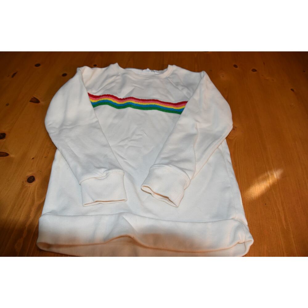 Gap Kids Crew Neck Sweatshirt, Girl's Medium Size 8, LN, Moquette Rainbow Print